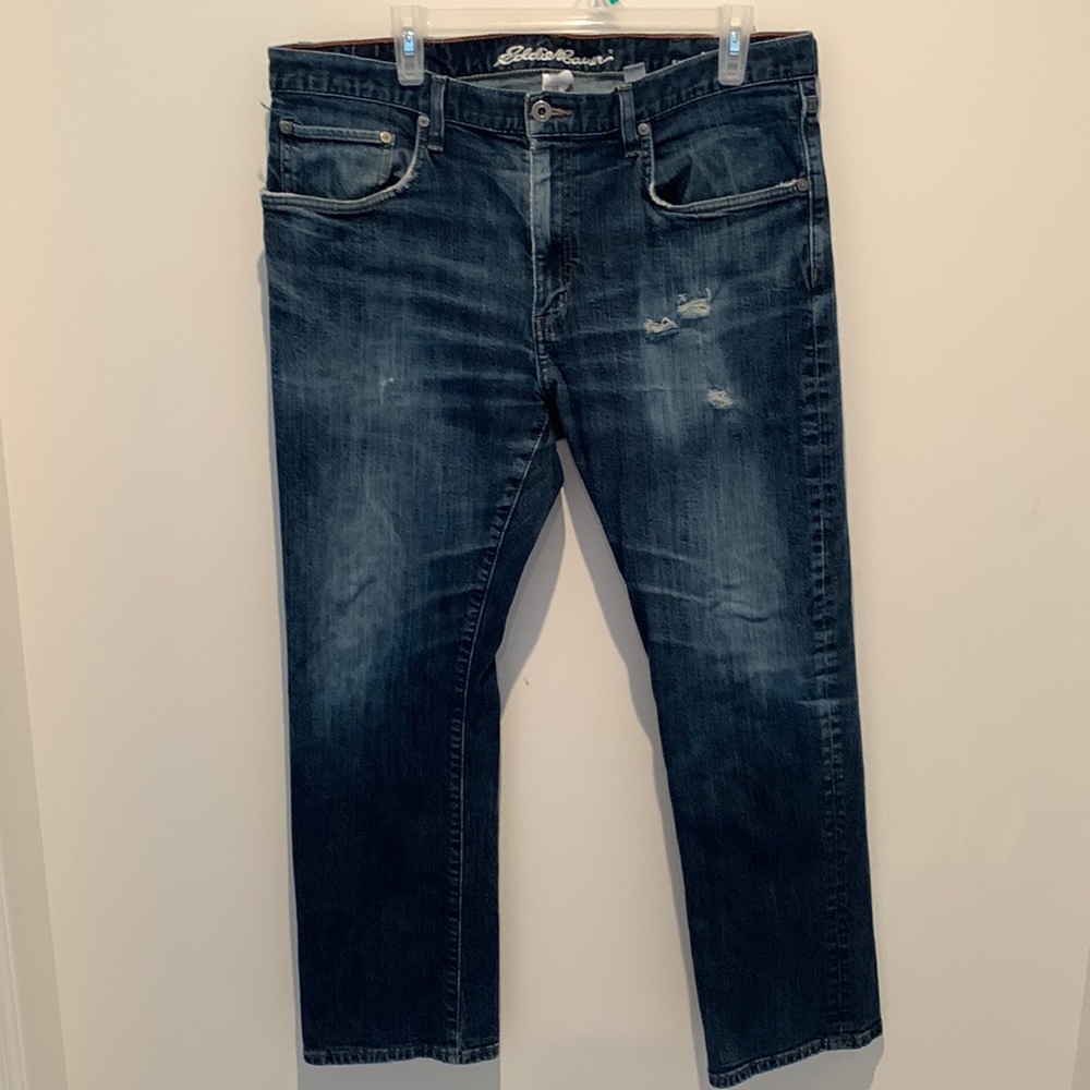 Eddie Bauer straight fit denim jeans size 38x30”